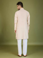 Vastranavya Ivory Exclusive Festival Wear Pure Viscose Rayon Embroidered Sequence Work Kurta