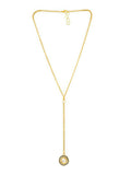 Gold Plated Kundan Necklace - Ruby Raang