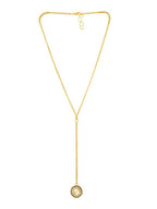 Gold Plated Kundan Necklace - Ruby Raang