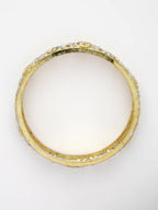NVR Women's Set of 2 Gold-Polished American Diamond Emblished Handcrafted Bangles - Distacart