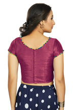 Aastha Fashion Women's Wine Art Silk Designer Party Wear Readymade Blouse