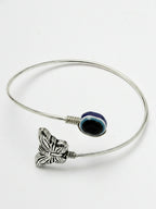 NVR Women Rhodium Plated Evil Eye Kada Bracelet - Distacart