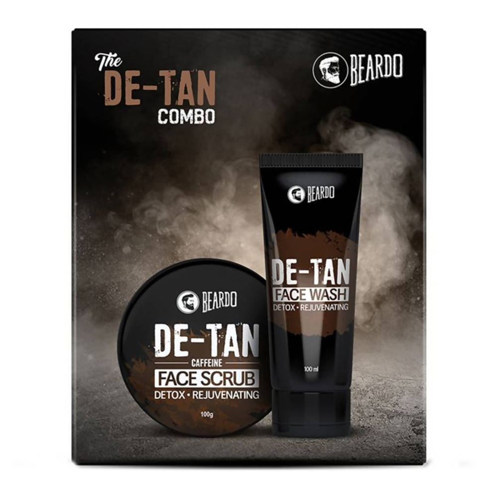 Beardo De-Tan Face Wash And De-Tan Face Scrub Combo Gift Box
