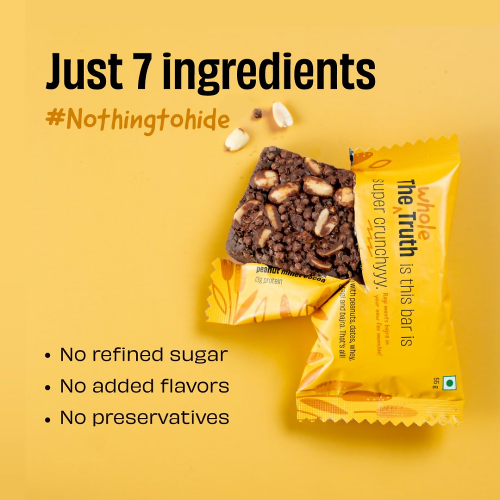 The Whole Truth Protein Bar - Peanut Millet Cocoa - Distacart