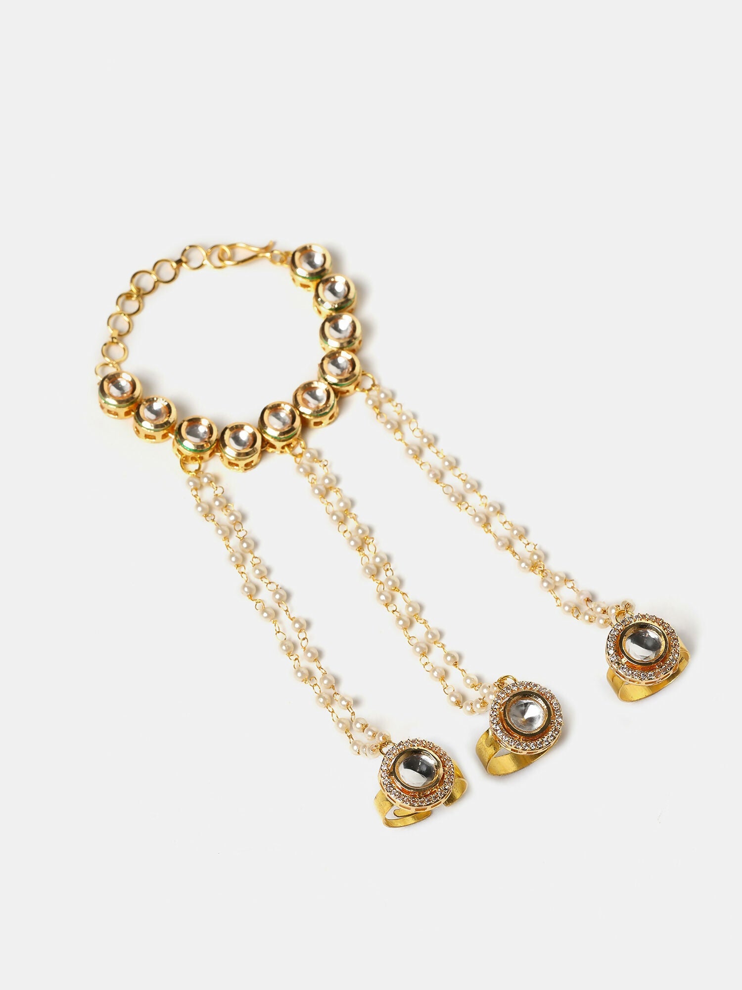 Ruby Raang Noor-E-Pearl Hand Harness - Distacart