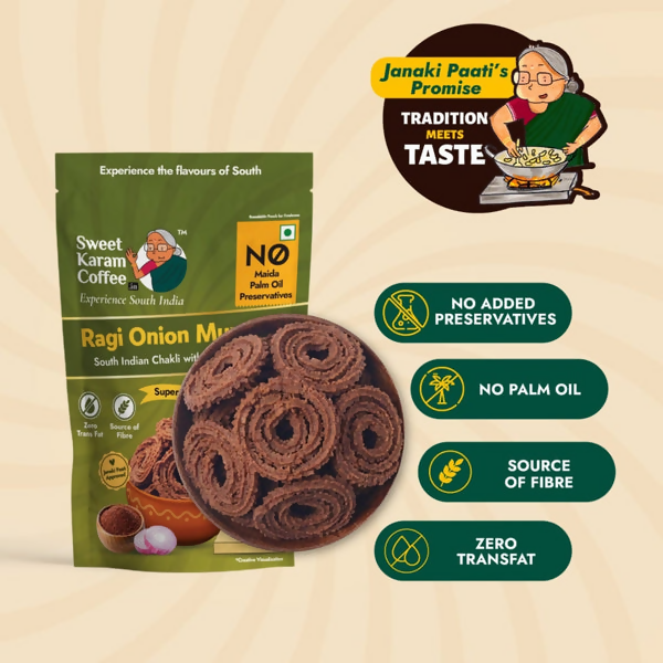 Sweet Karam Coffee Ragi Onion Murukku - Distacart