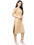 Ahalyaa Women's Faux Silk Kurta Pant Set with Traditional Bandhini Print Dupatta
