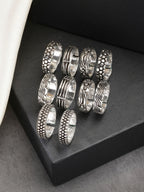 NVR Women's Set of 5 Silver-Plated German Silver Toe Ring