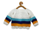 Chutput Kids White Coloured Solid Pullover with ABC Detail
