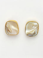 NVR Women's Gold-Polished Mother of Pearl Handcrafted Jewellery Set