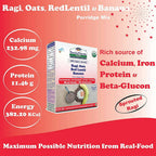 TummyFriendly Foods Organic Sprouted Ragi, Oats, Red Lentil, Banana Porridge Mix - Distacart