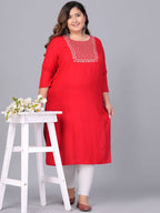 Sztori Women Yoke Design Thread Work Kurta