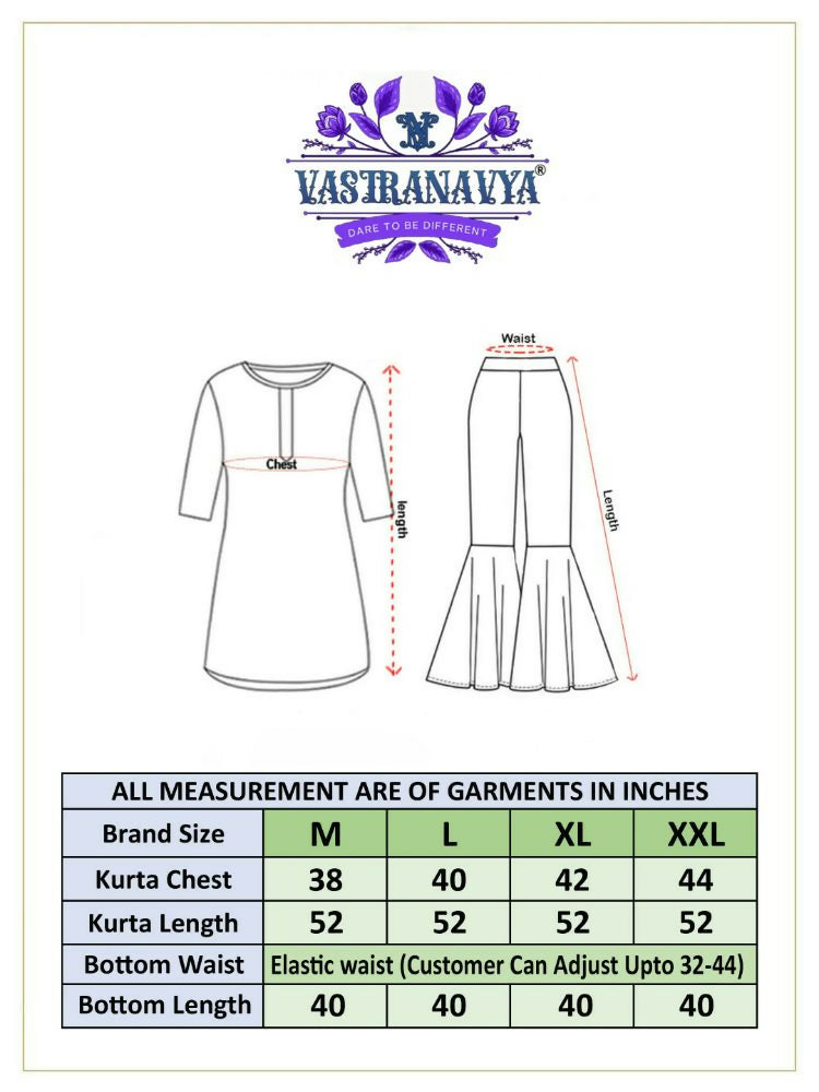Vastranavya Wine Pure Cotton Printed Top with Pant & Dupatta Set