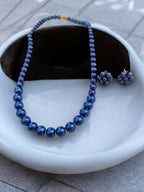 Inhanns Spectrum Everyday Pearl Sets - Single Strand - Royal Blue