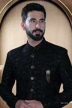 Joban Fashion Men's Black TR Kurta with Pyjama