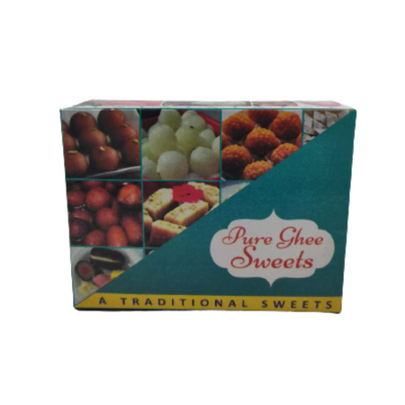 Empty DIY Sweets Gift Box For Diwali, Chocolates, Snack & Return Gifts (Green) Size 500 Gm Storage