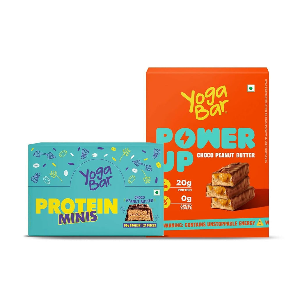 Yoga Bar Protein minis and Choco Peanut Bars Butter Combo - Distacart