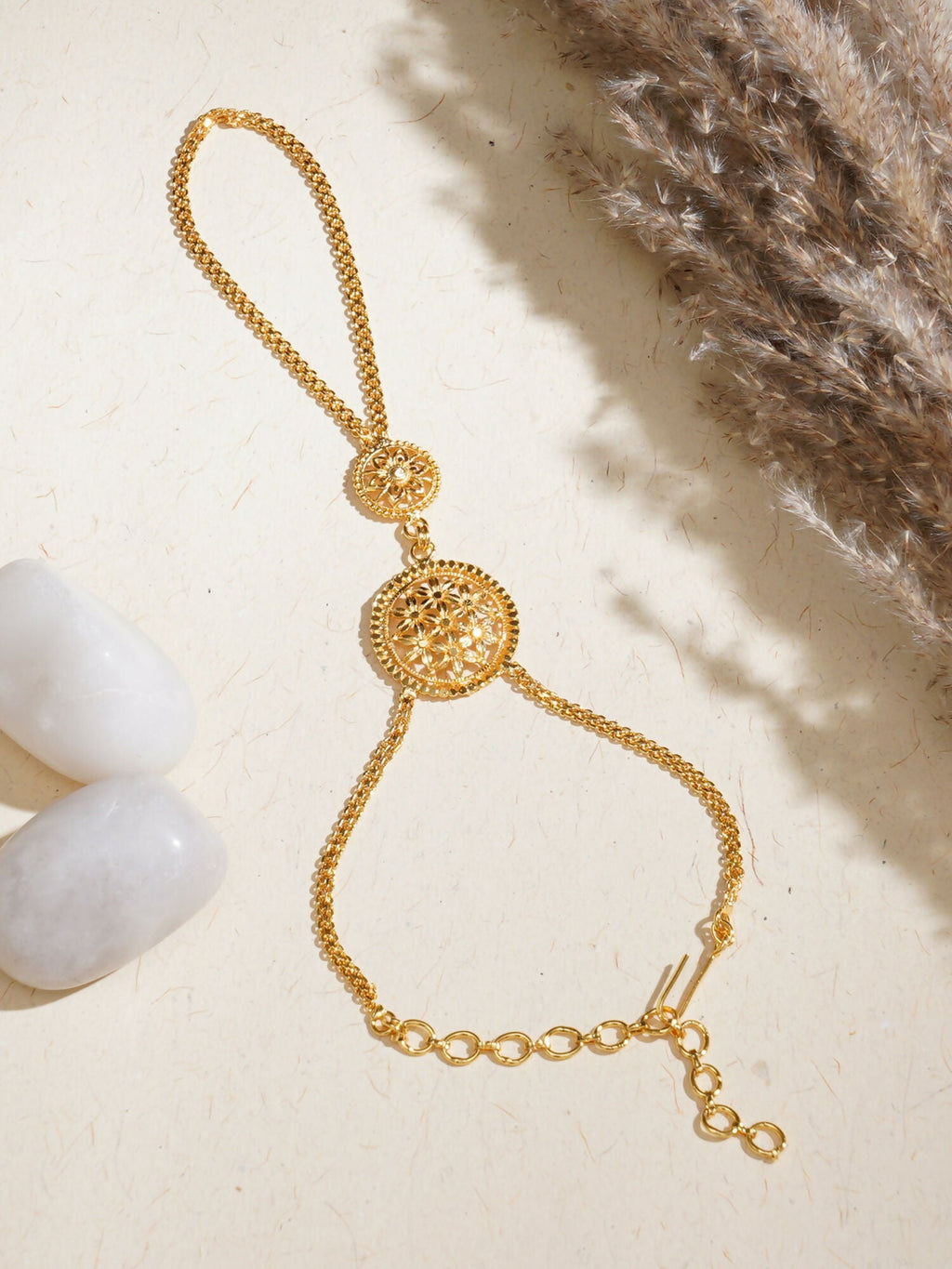 Golden Haathphool (Gold) - Ruby Raang - Distacart