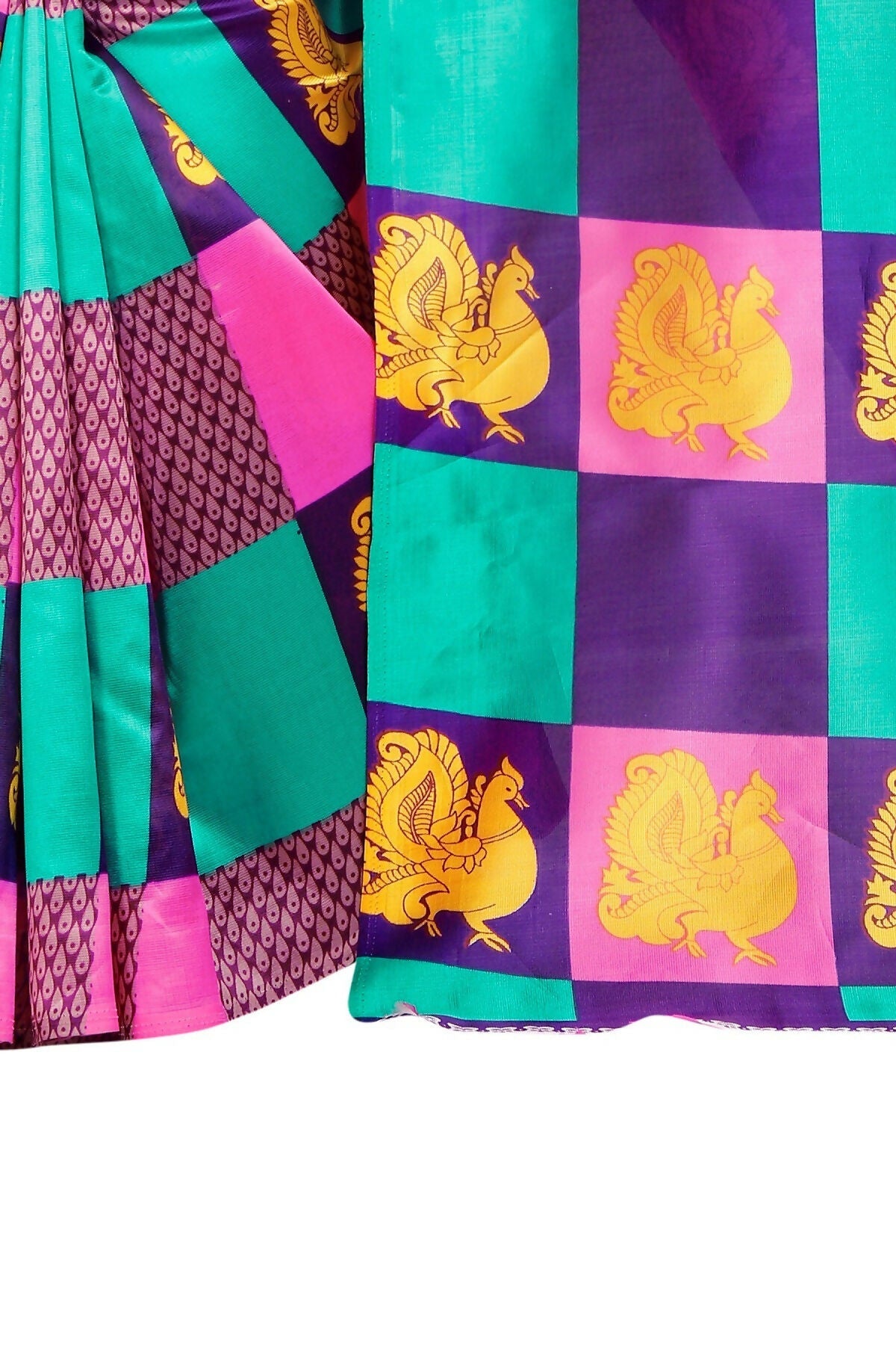 Vamika Pink Printed Art Silk Saree