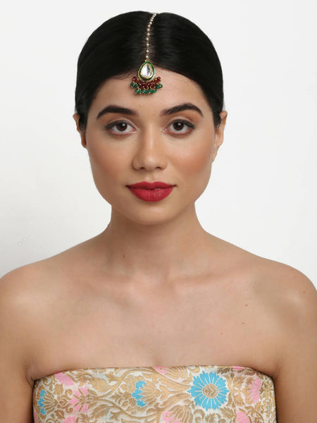 Kundan Maang Tikka - Ruby Raang