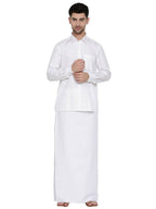 Ramraj Cotton Mens Full Sleeve Formal 100 % Cotton White Shirt