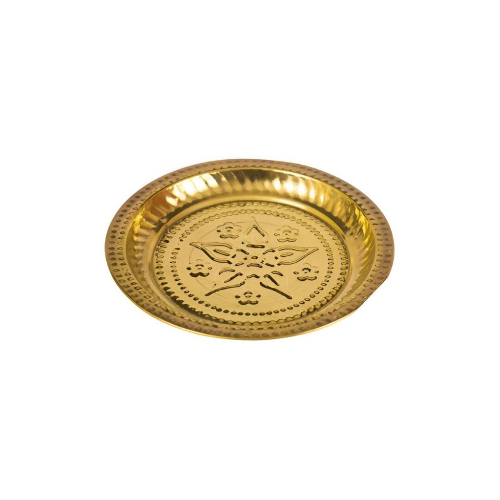 Spillbox Gold-Toned Brass Thali Pooja Essential