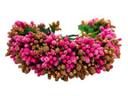 Pink & Gold Pollens Bridal Hair Gajra - Distacart