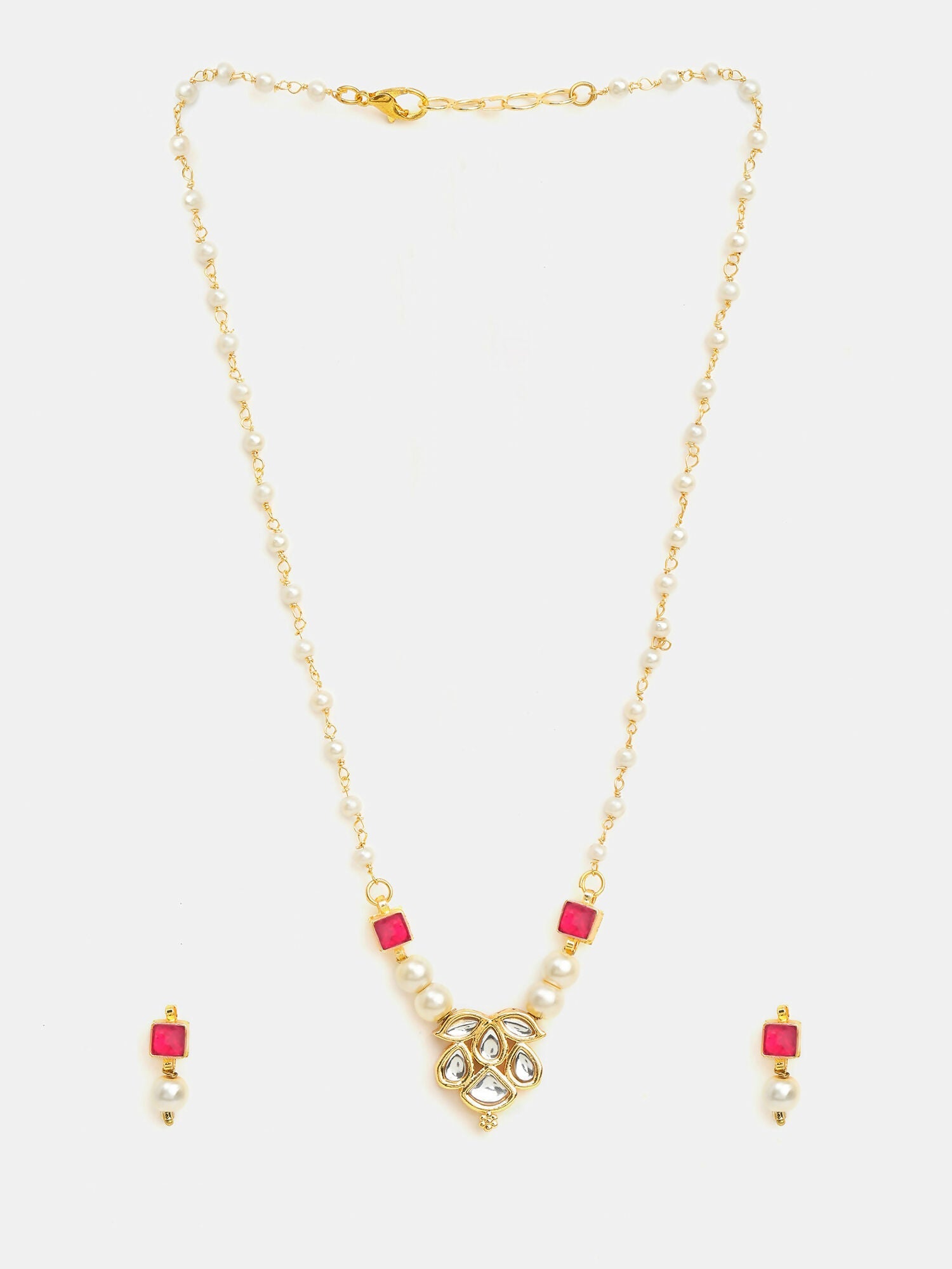 Ruby Raang Rani Pearl Haar Set