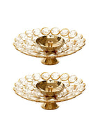 eCraftIndia Gold-Toned 2 Pieces Bowl Shape Diyas