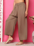 TAG 7 Women Flared Ethnic Palazzos