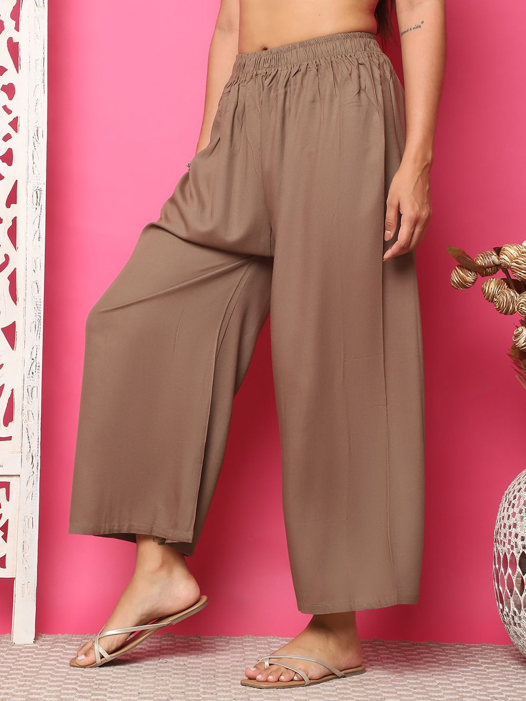 TAG 7 Women Flared Ethnic Palazzos