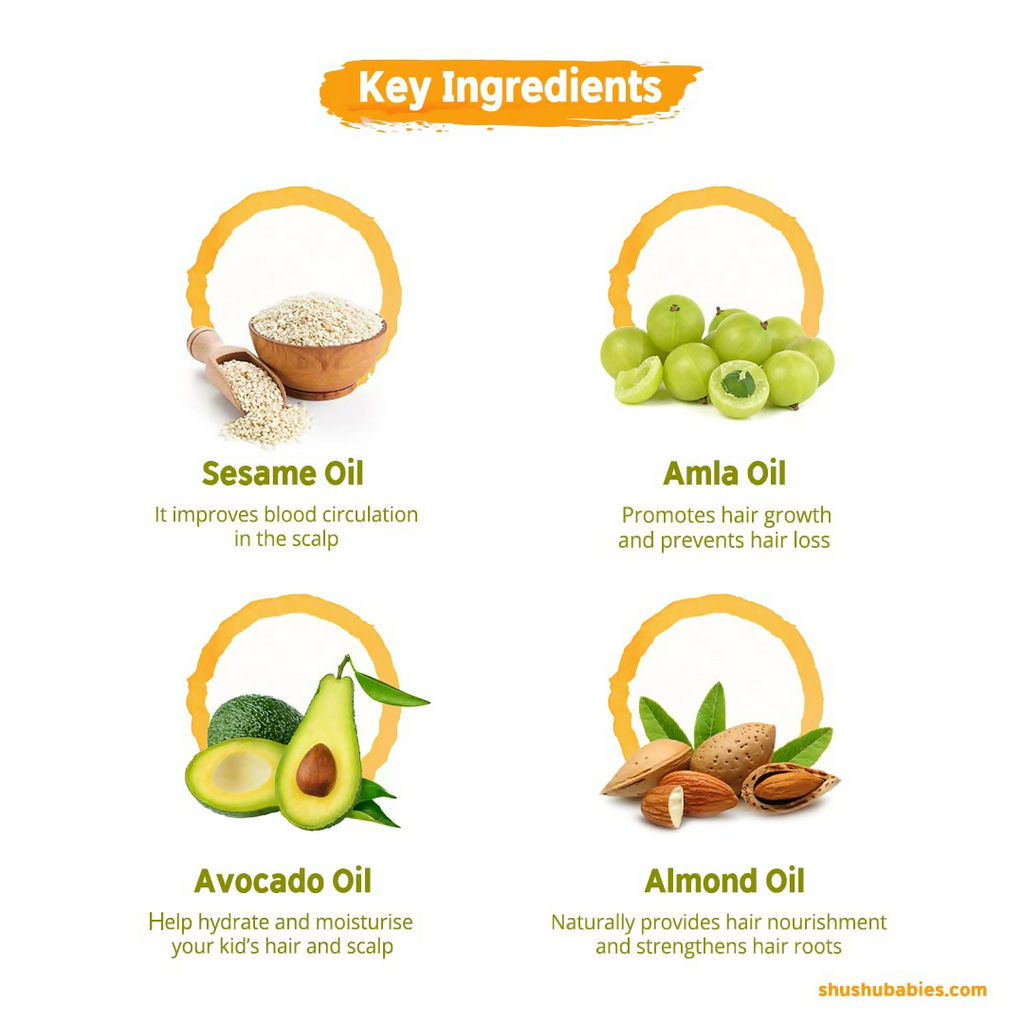 Shushu Babies Natural Chumpi Hair Oil with Avocado & Gooseberry