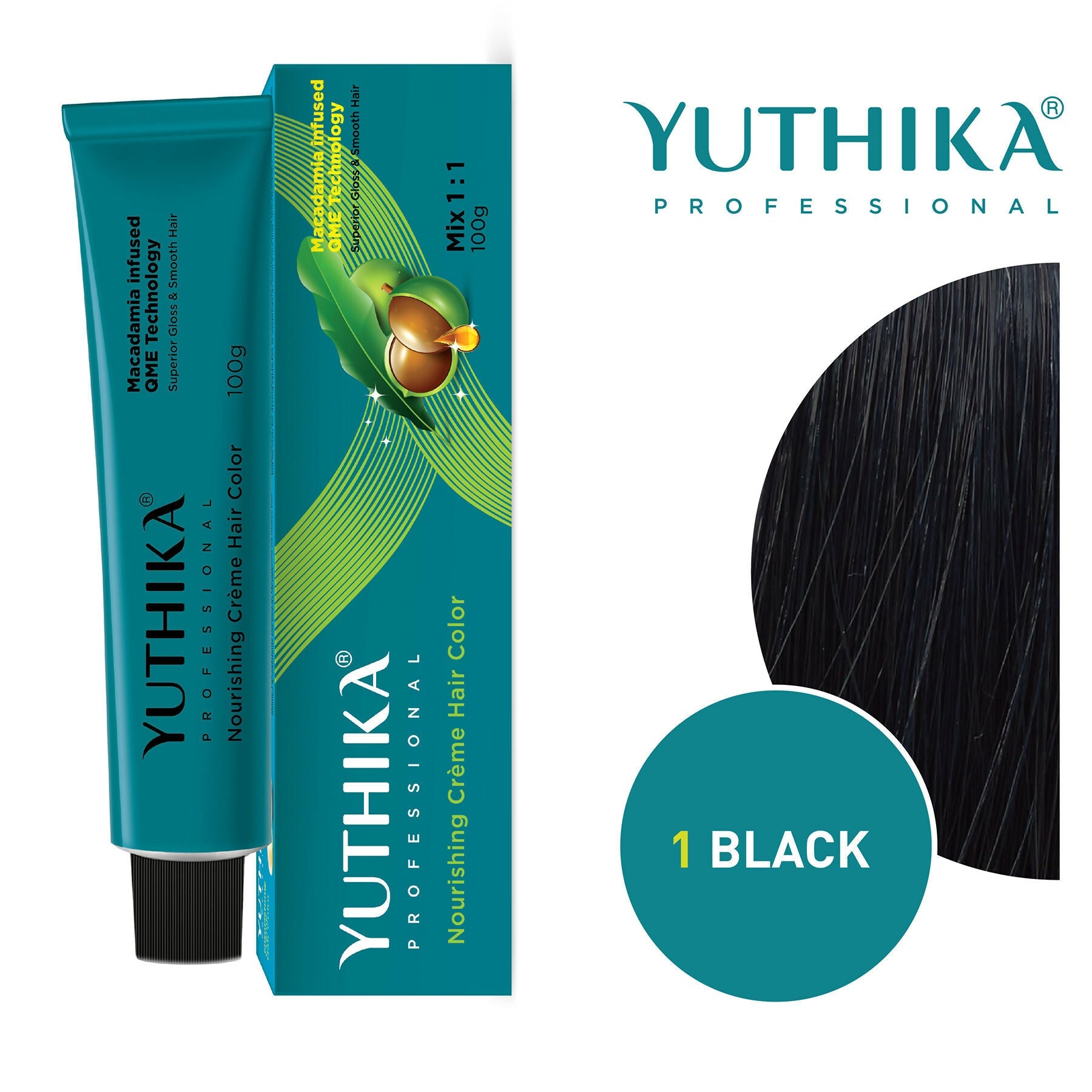 Yuthika Professional Creme Hair Colour - Natural Black