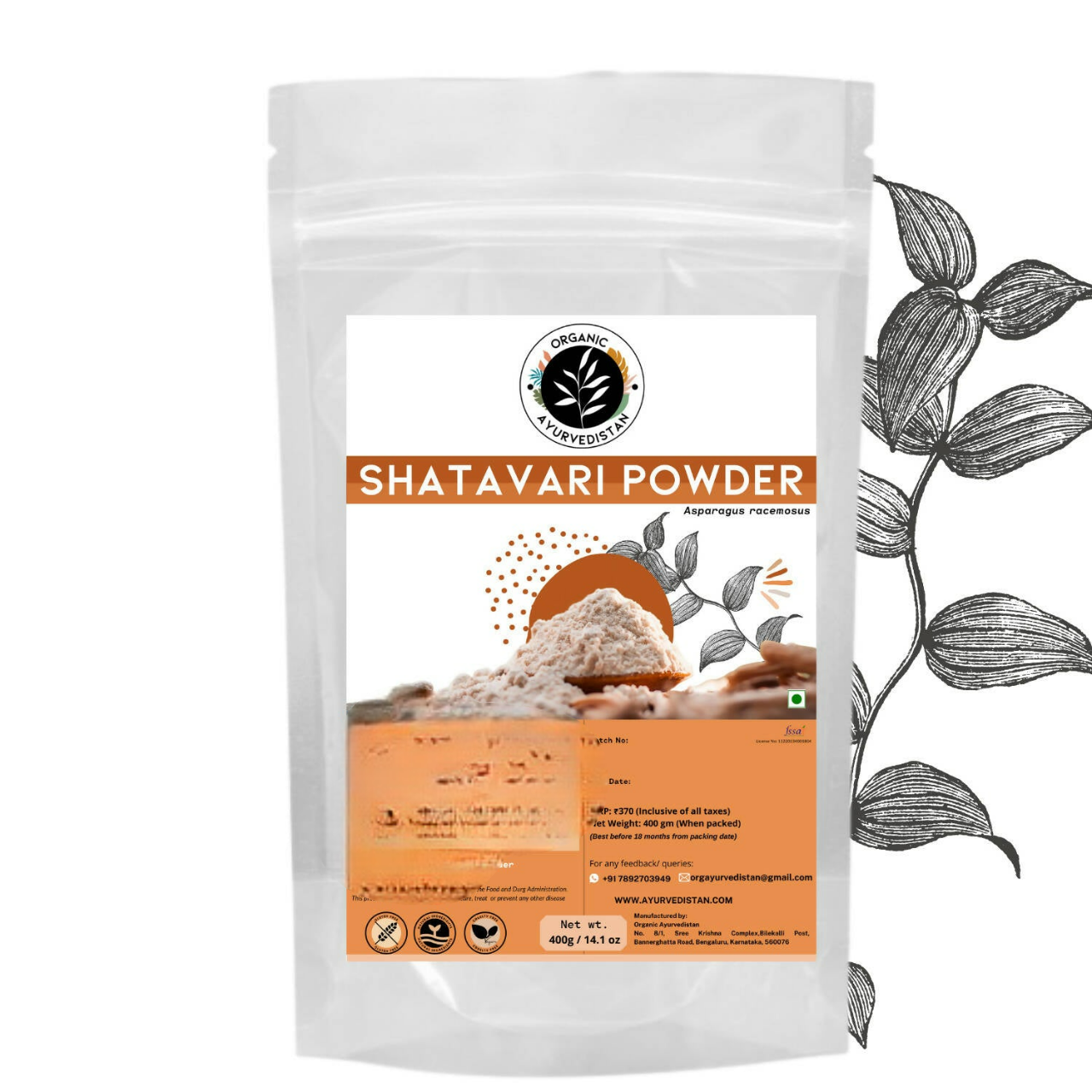 Organic Ayurvedistan Shatavari Powder - Distacart