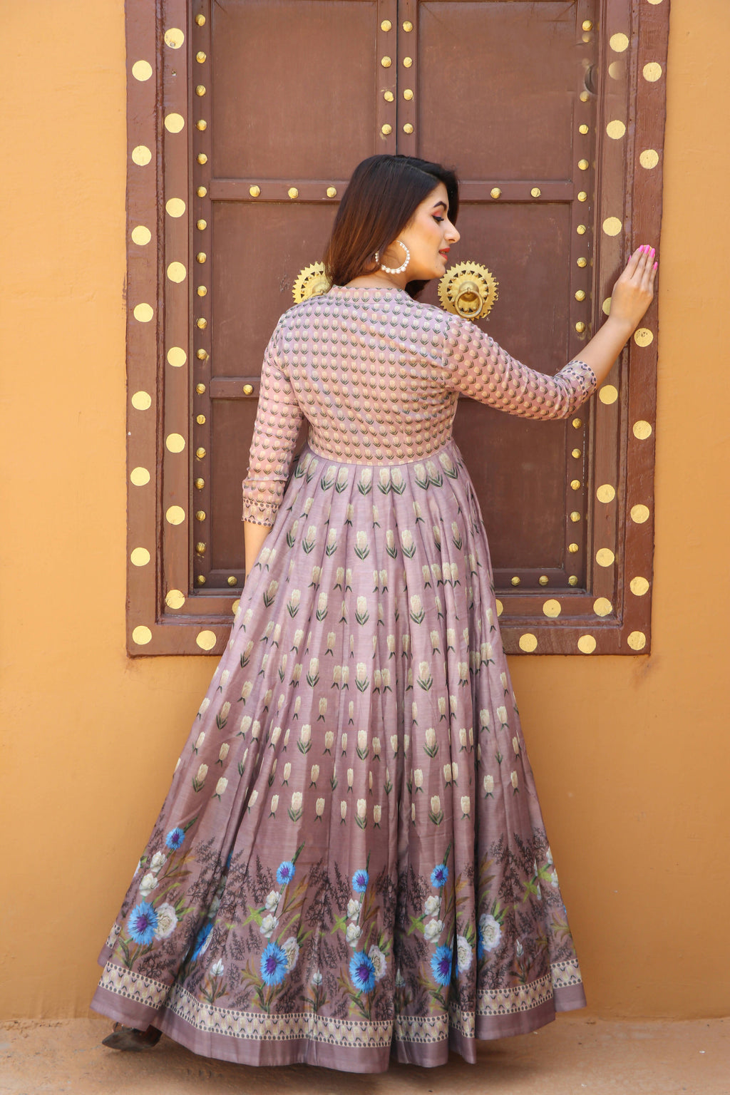 Partywear Designer Pastelpink Chanderi Suit - Anbazaar - Distacart