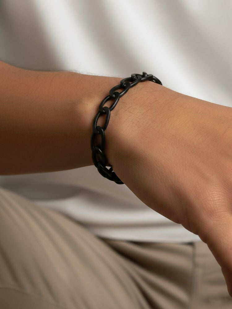 NVR Men's Rhodium Plated Cuff Bracelet - Distacart
