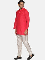 Sethukrishna Men Fuchsia Kurta with Pyjamas - Distacart