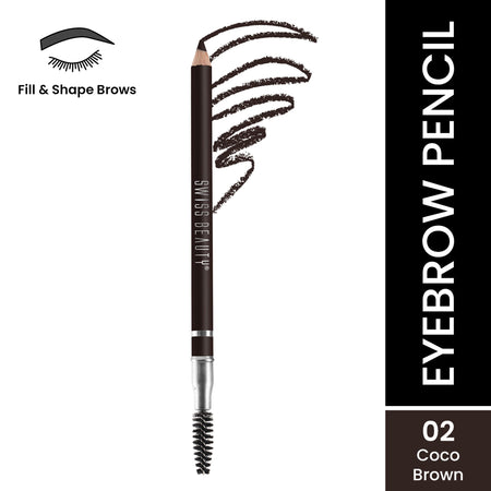 Swiss Beauty Brow Definer Pencil - 02 Coco Brown