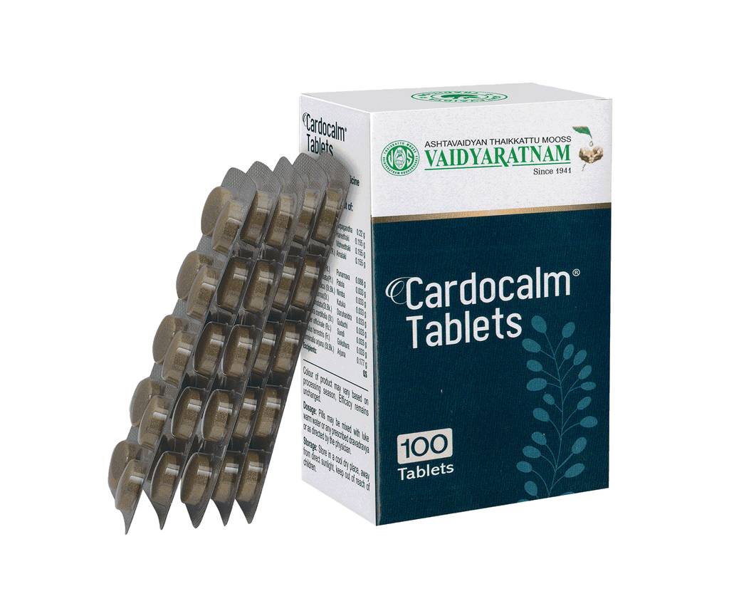 Vaidyaratnam Cardocalm Tablets - Distacart