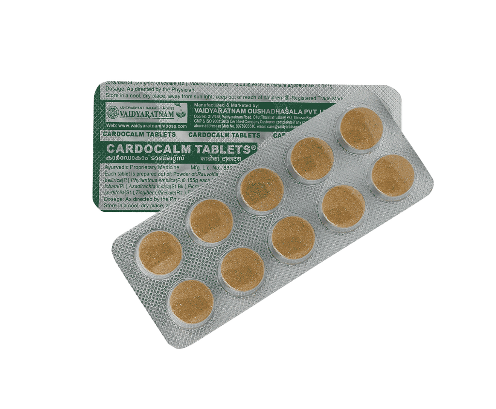 Vaidyaratnam Cardocalm Tablets - Distacart