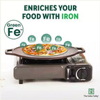 The Indus Valley CASTrong Cast Iron Roti/Dosa Tawa, Pre-seasoned, Nonstick, 100% Pure, Toxin-free, Gas & Induction,Spatula, 30.2cm, 2.4kg