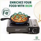 The Indus Valley Super Smooth Cast Iron Tawa, Long Handle,Pre-seasoned, Nonstick, 100% Pure, Toxin-free, Induction,Spatula, 25.4cm, 1.8kg - Distacart