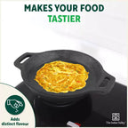The Indus Valley CASTrong Cast Iron Fish Fry Pan, Pre-seasoned, Nonstick, 100% Pure, Toxin-free, Induction, 22.4/25cm, 1.5kg/2kg