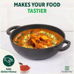 The Indus Valley CASTrong Cast Iron Kadai ,Pre-seasoned, Nonstick, 100% Pure, Toxin-free, Induction, Spatula, 25.4 cm, 2.3L, 2.5kg