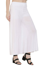 Asmaani White Color Lycra Fabric Flared Palazzo