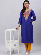 Souchii Women Beautiful Ethnic Motifs Yoke Design Mirror Work Kurta - Distacart