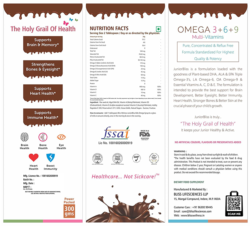 Bliss Welness Kids Omega Chocolate