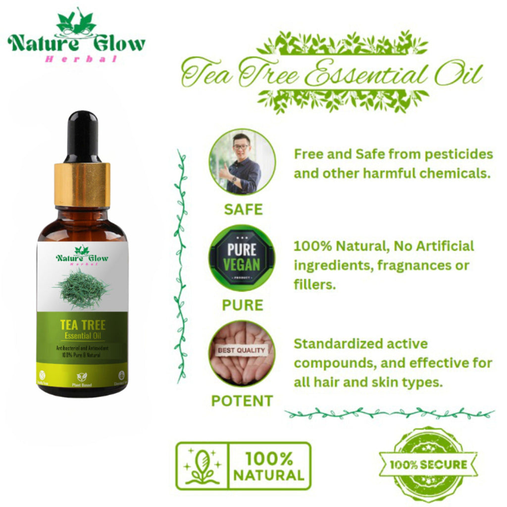 Nature Glow Herbal Tea Tree & Peppermint Essential Oil Combo