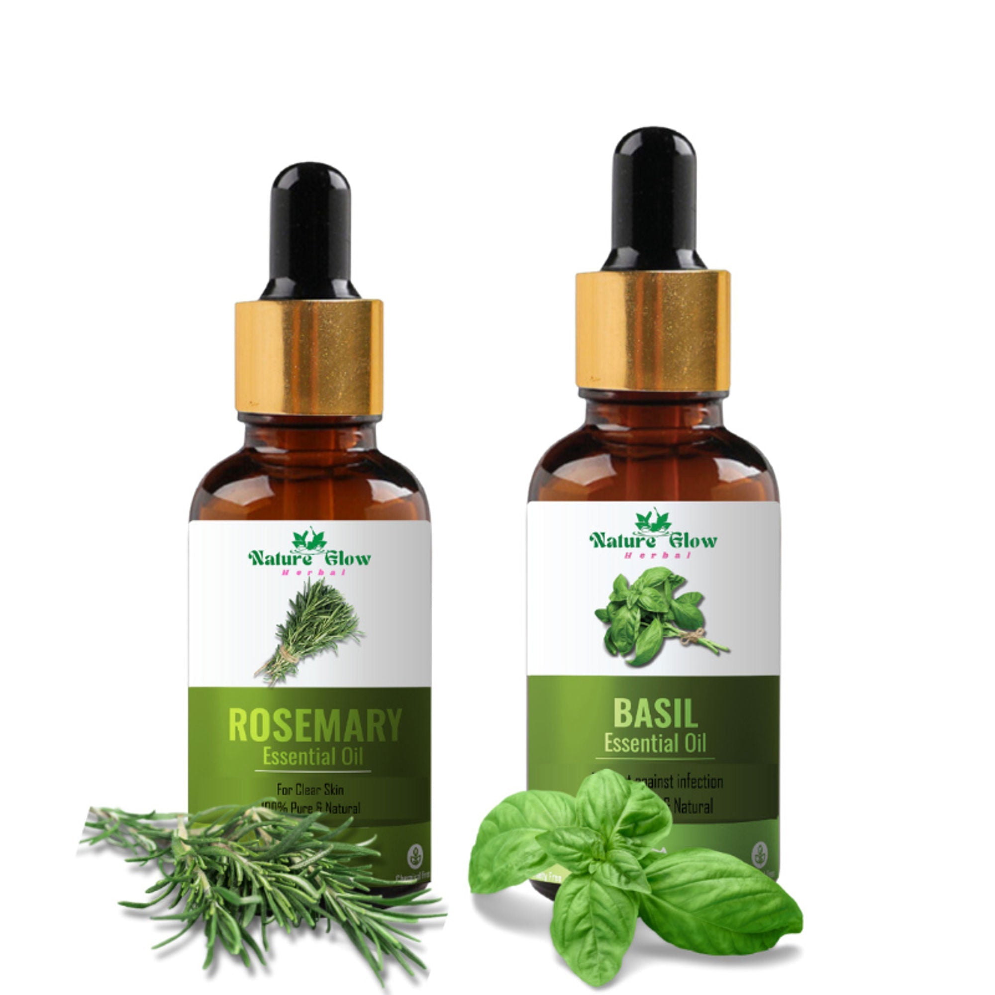 Nature Glow Herbal Rosemary & Basil Essential Oil