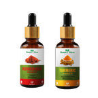 Nature Glow Herbal Kumkumadi & Turmeric Essential Oil Combo